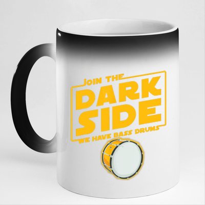 Join The Dark Side Bass Drum Player 11oz Black Color Changing Mug