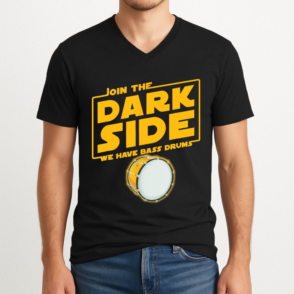 Join The Dark Side Bass Drum Player V-Neck T-Shirt