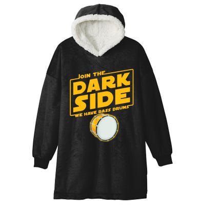 Join The Dark Side Bass Drum Player Hooded Wearable Blanket