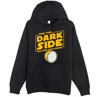 Join The Dark Side Bass Drum Player Premium Pullover Hoodie