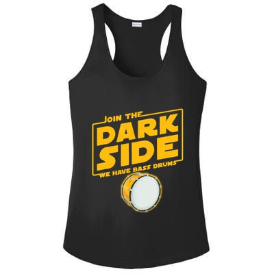 Join The Dark Side Bass Drum Player Ladies PosiCharge Competitor Racerback Tank