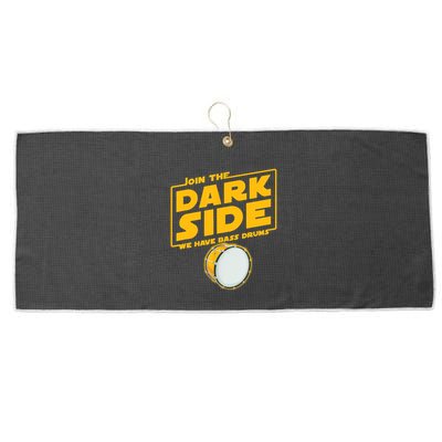 Join The Dark Side Bass Drum Player Large Microfiber Waffle Golf Towel
