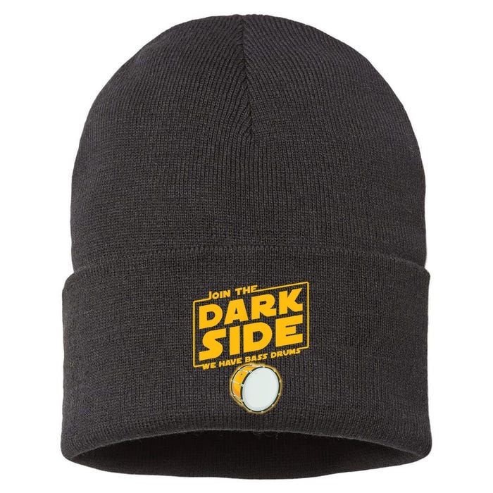 Join The Dark Side Bass Drum Player Sustainable Knit Beanie
