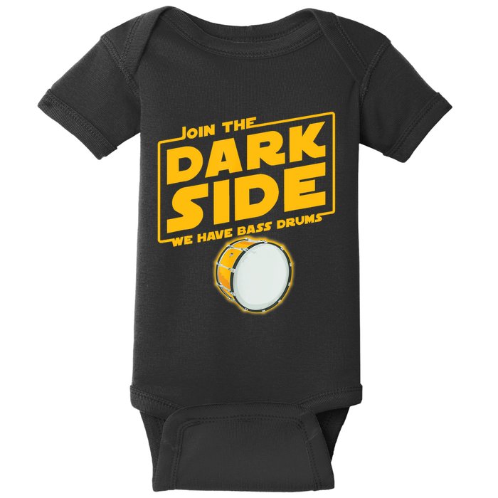 Join The Dark Side Bass Drum Player Baby Bodysuit