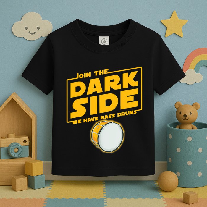 Join The Dark Side Bass Drum Player Toddler T-Shirt