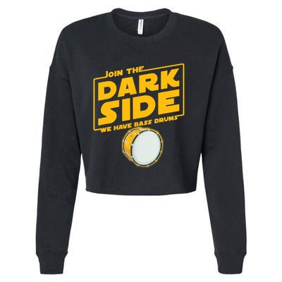 Join The Dark Side Bass Drum Player Cropped Pullover Crew