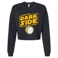 Join The Dark Side Bass Drum Player Cropped Pullover Crew