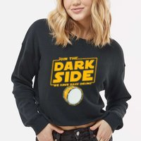 Join The Dark Side Bass Drum Player Cropped Pullover Crew