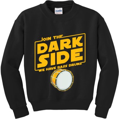 Join The Dark Side Bass Drum Player Kids Sweatshirt