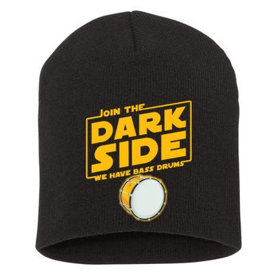 Join The Dark Side Bass Drum Player Short Acrylic Beanie