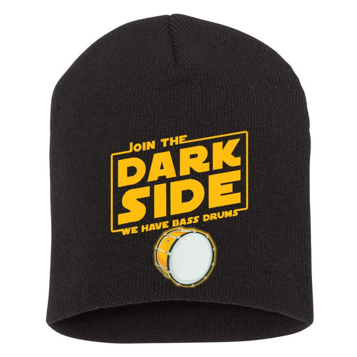 Join The Dark Side Bass Drum Player Short Acrylic Beanie