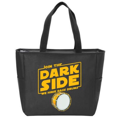 Join The Dark Side Bass Drum Player Zip Tote Bag