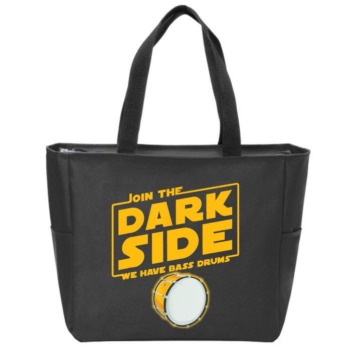 Join The Dark Side Bass Drum Player Zip Tote Bag