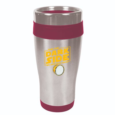 Join The Dark Side Bass Drum Player 16oz Travel Tumbler