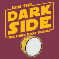Join The Dark Side Bass Drum Player 16oz Travel Tumbler