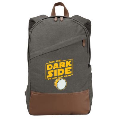 Join The Dark Side Bass Drum Player Cotton Canvas Backpack