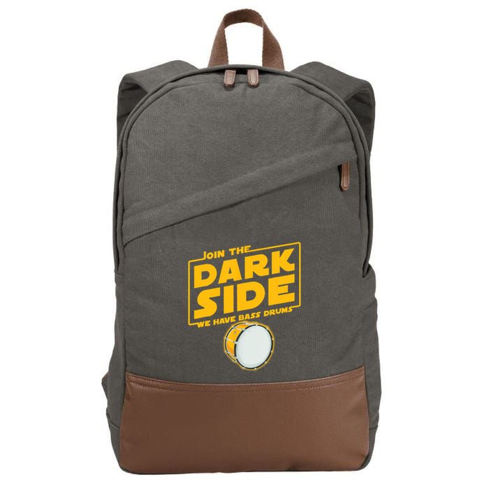 Join The Dark Side Bass Drum Player Cotton Canvas Backpack