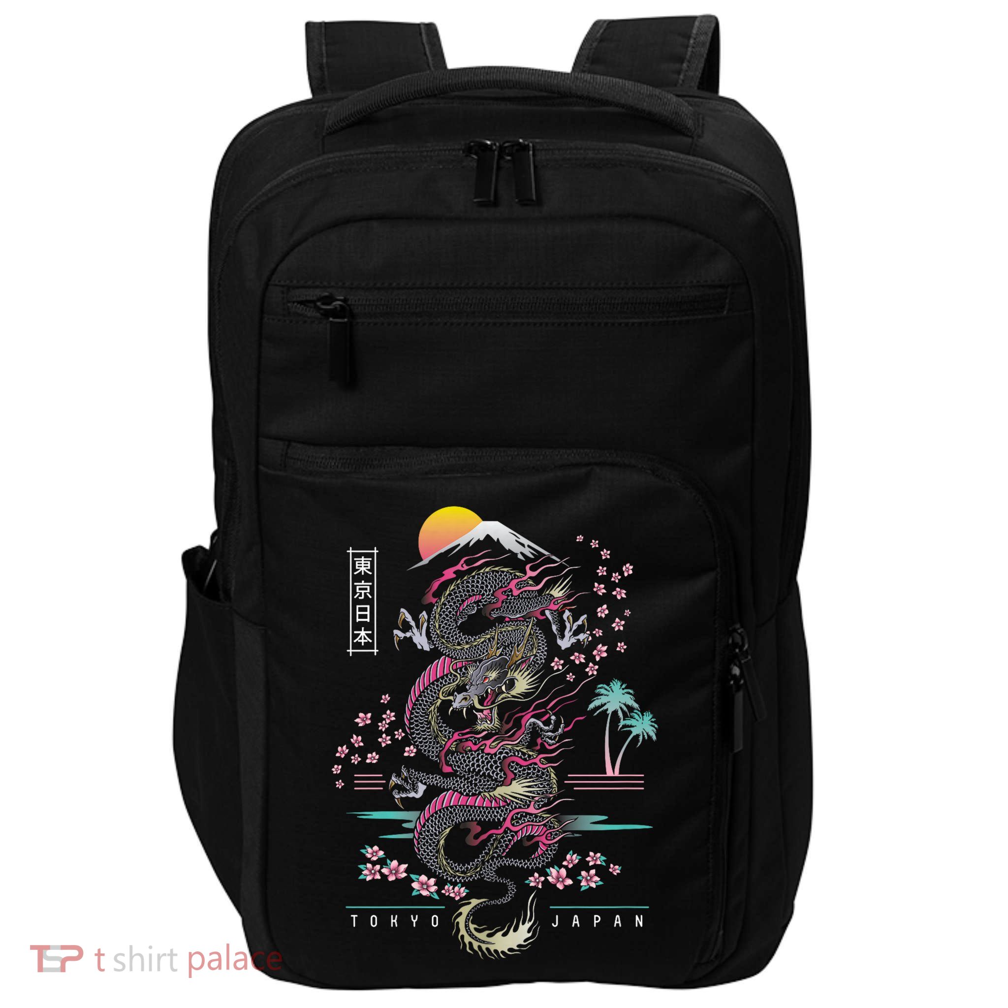 Japanese Tokyo Dragon Asian Inspired Retro 80’S Style Impact Tech Backpack