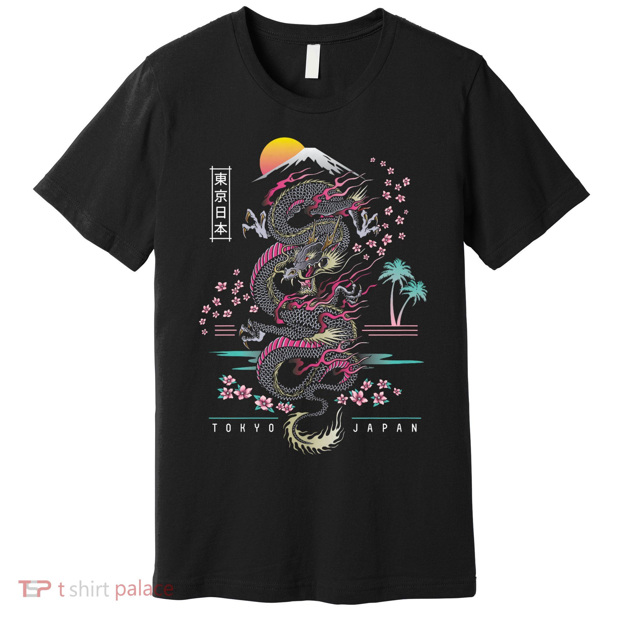 Japanese Tokyo Dragon Asian Inspired Retro 80’S Style Premium T-Shirt