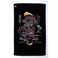 Japanese Tokyo Dragon Asian Inspired Retro 80’S Style Golf Towel
