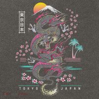 Japanese Tokyo Dragon Asian Inspired Retro 80’S Style Cotton Canvas Backpack