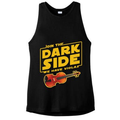 Join The Dark Side Viola Player Ladies PosiCharge Tri-Blend Wicking Tank