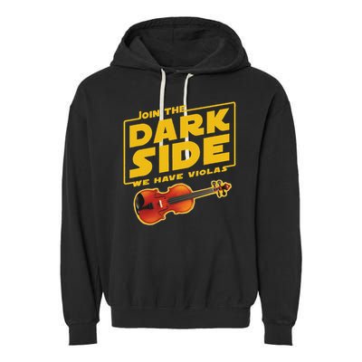 Join The Dark Side Viola Player Garment-Dyed Fleece Hoodie