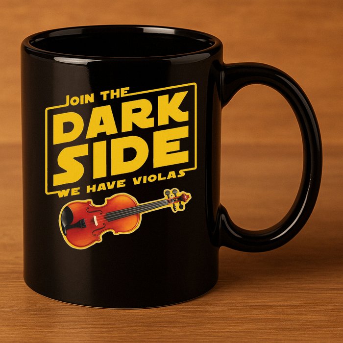 Join The Dark Side Viola Player 11oz C Handle Ceramic Mug