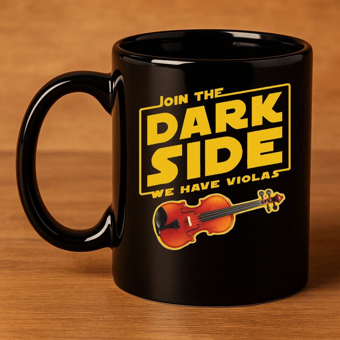 Join The Dark Side Viola Player 11oz C Handle Ceramic Mug