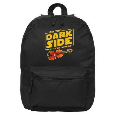 Join The Dark Side Viola Player 16 in Basic Backpack