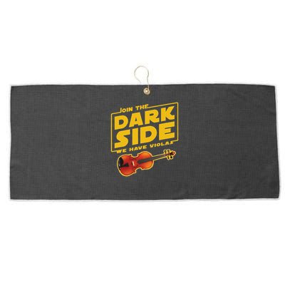 Join The Dark Side Viola Player Large Microfiber Waffle Golf Towel