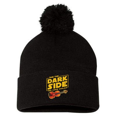 Join The Dark Side Viola Player Pom Pom 12in Knit Beanie