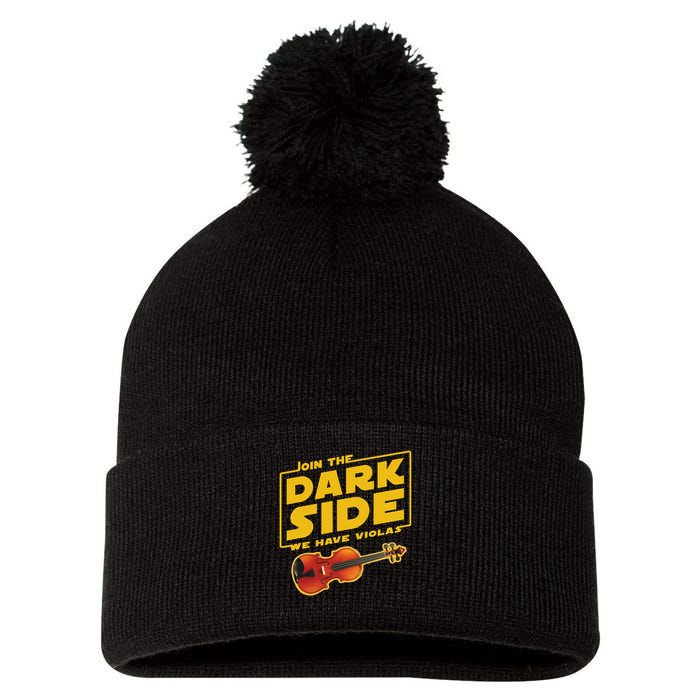 Join The Dark Side Viola Player Pom Pom 12in Knit Beanie