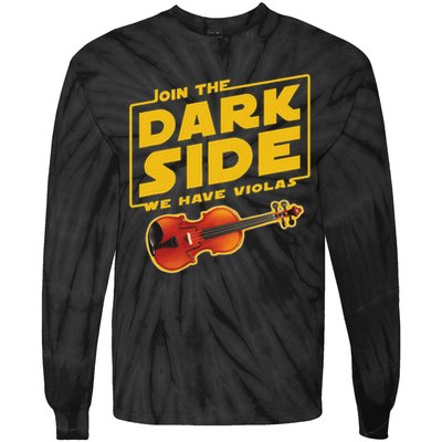Join The Dark Side Viola Player Tie-Dye Long Sleeve Shirt
