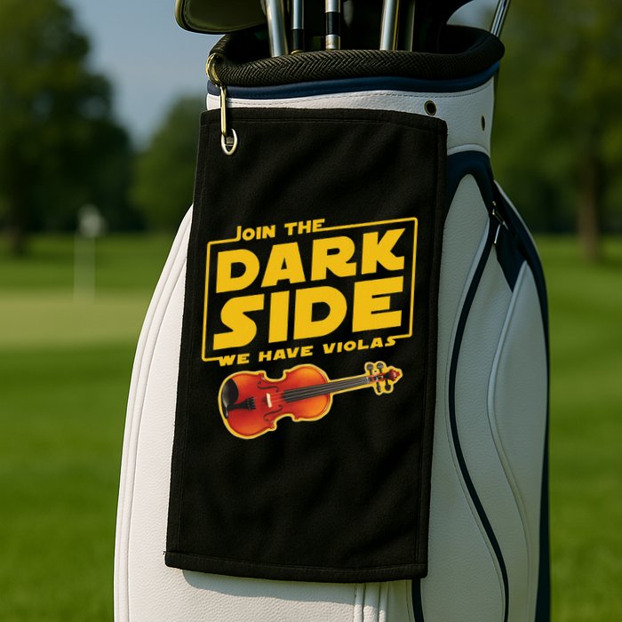 Join The Dark Side Viola Player Golf Towel