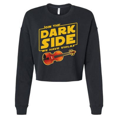 Join The Dark Side Viola Player Cropped Pullover Crew