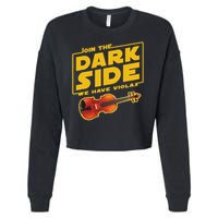 Join The Dark Side Viola Player Cropped Pullover Crew