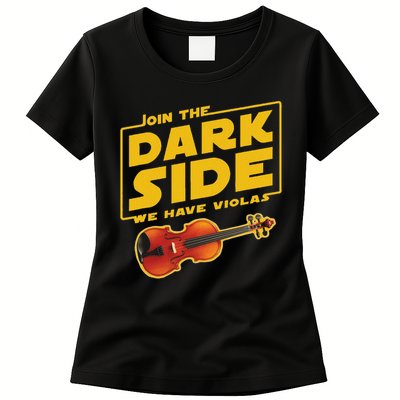 Join The Dark Side Viola Player Womens T-Shirt