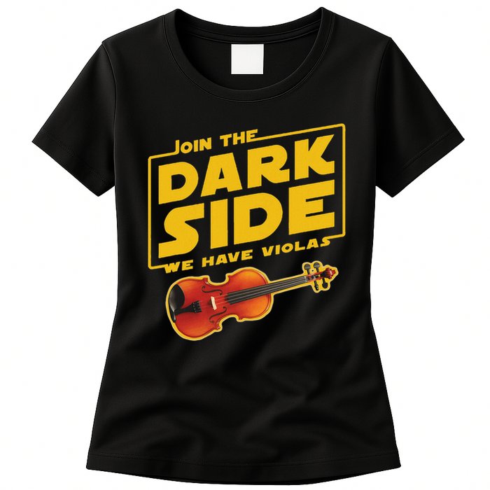 Join The Dark Side Viola Player Womens T-Shirt