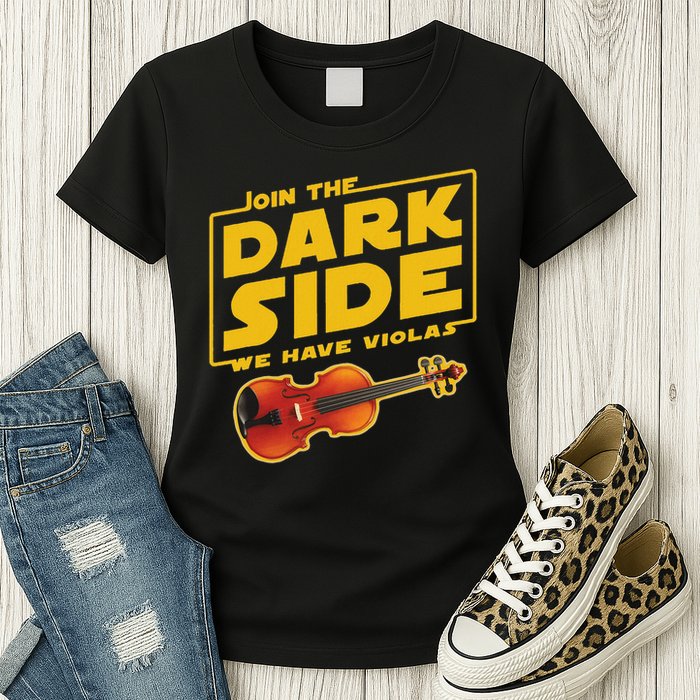 Join The Dark Side Viola Player Womens T-Shirt