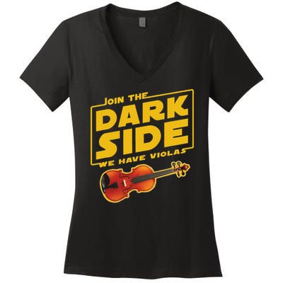 Join The Dark Side Viola Player Women's V-Neck T-Shirt