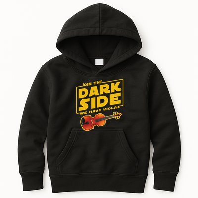 Join The Dark Side Viola Player Kids Hoodie