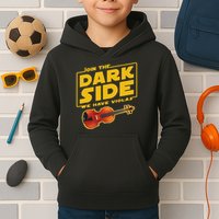 Join The Dark Side Viola Player Kids Hoodie