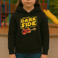 Join The Dark Side Viola Player Kids Hoodie