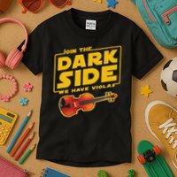 Join The Dark Side Viola Player Kids T-Shirt