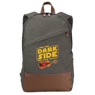 Join The Dark Side Viola Player Cotton Canvas Backpack