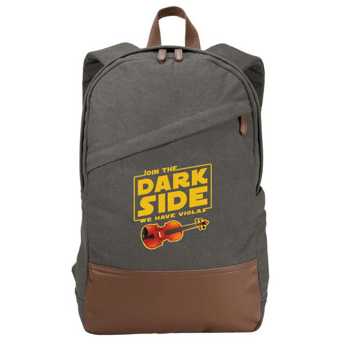 Join The Dark Side Viola Player Cotton Canvas Backpack