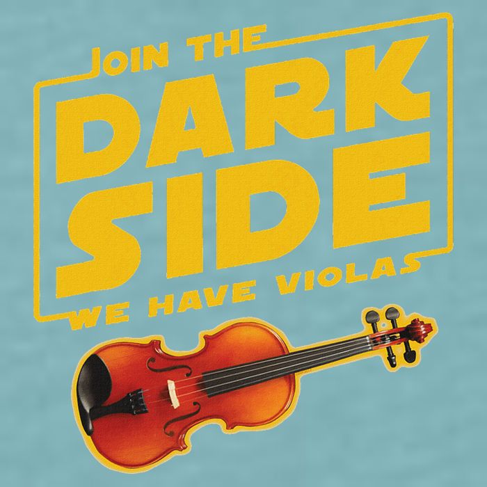 Join The Dark Side Viola Player Sueded Cloud Jersey T-Shirt