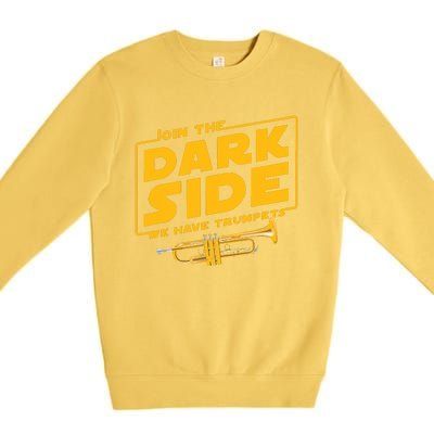 Join The Dark Side Trumpet Player Premium Crewneck Sweatshirt