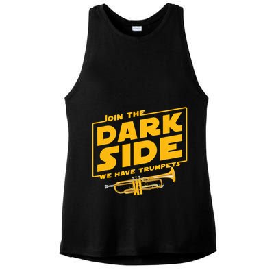 Join The Dark Side Trumpet Player Ladies PosiCharge Tri-Blend Wicking Tank
